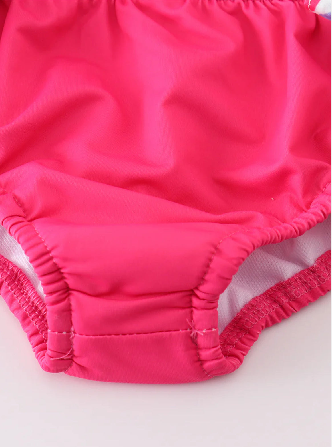 Tropical Pink Girl Print Two Piece Swimsuit